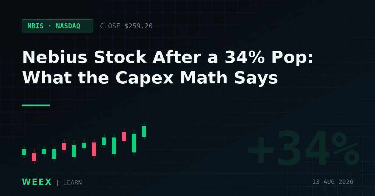 Nebius Stock After a 34% Pop: What the Capex Math Says