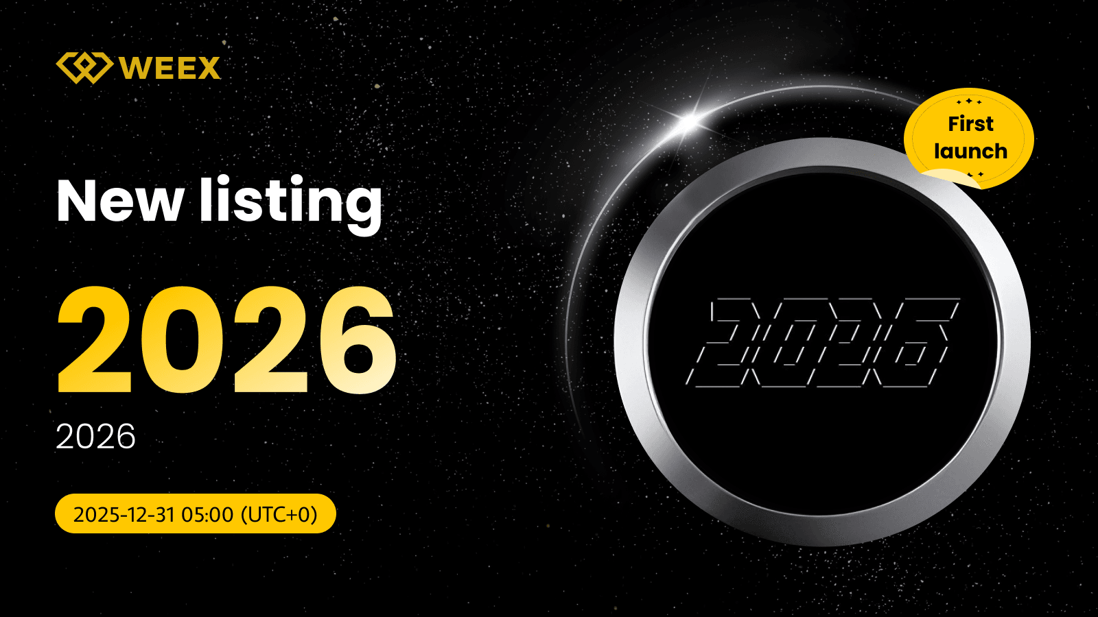 2026 Coin Listed on WEEX Spot with 2026 USDT Trading Pair