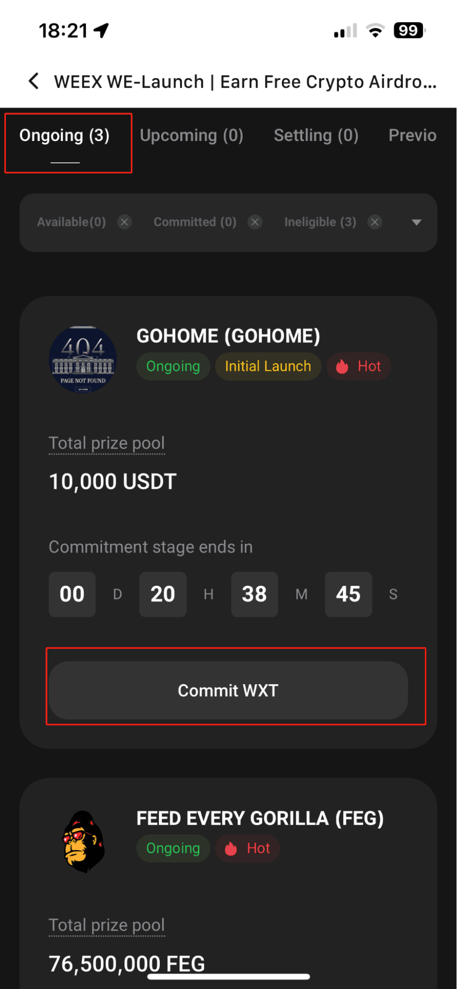 Commit WXT to join WEEX We-Launch on WEEX app