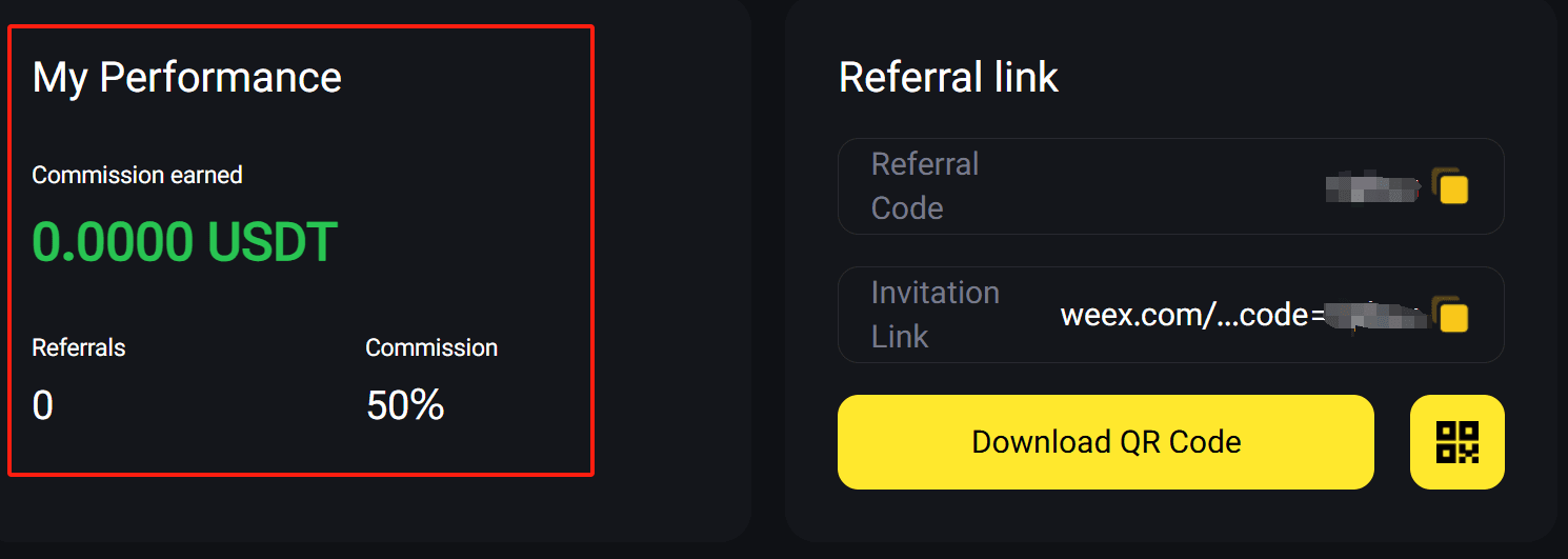 Track WEEX Referrals & Earnings