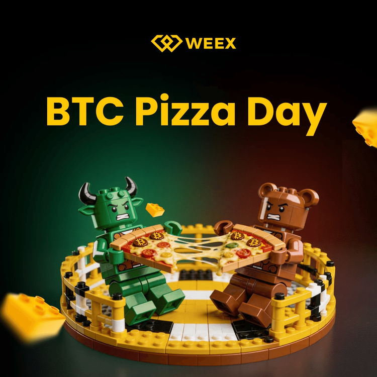 WEEX 比特币披萨节:零手续费、BTC 返现及 150,000 USDT 礼献加密历史